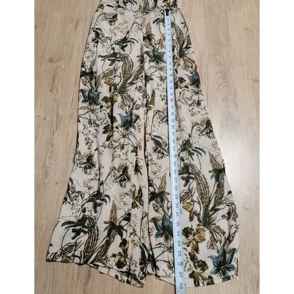 Free People Size 10 Jumpsuit Halter Tropical Print Boho Indie Casual One Piece - Picture 8 of 10